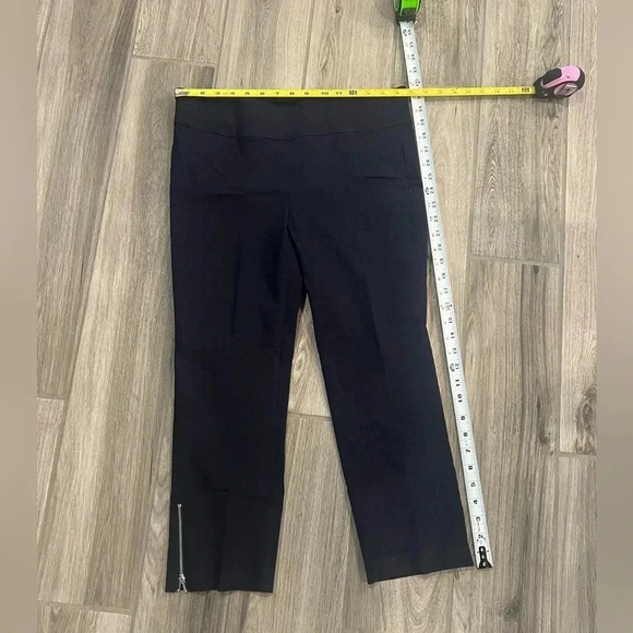 Rafaella Navy Ankle Length Elastic Waist Pants - Picture 9 of 9